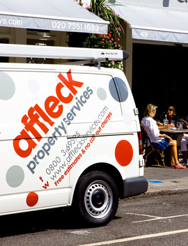 Affleck Propoerty Services Van: Plumber, Heating, Boilers, Handyman